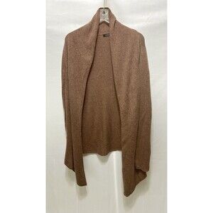 Lusso Cashmere Womens L Plum Cardigan Open Sweater